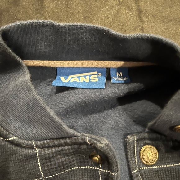 Vans navy cotton bomber light Weight button up - Picture 2 of 5